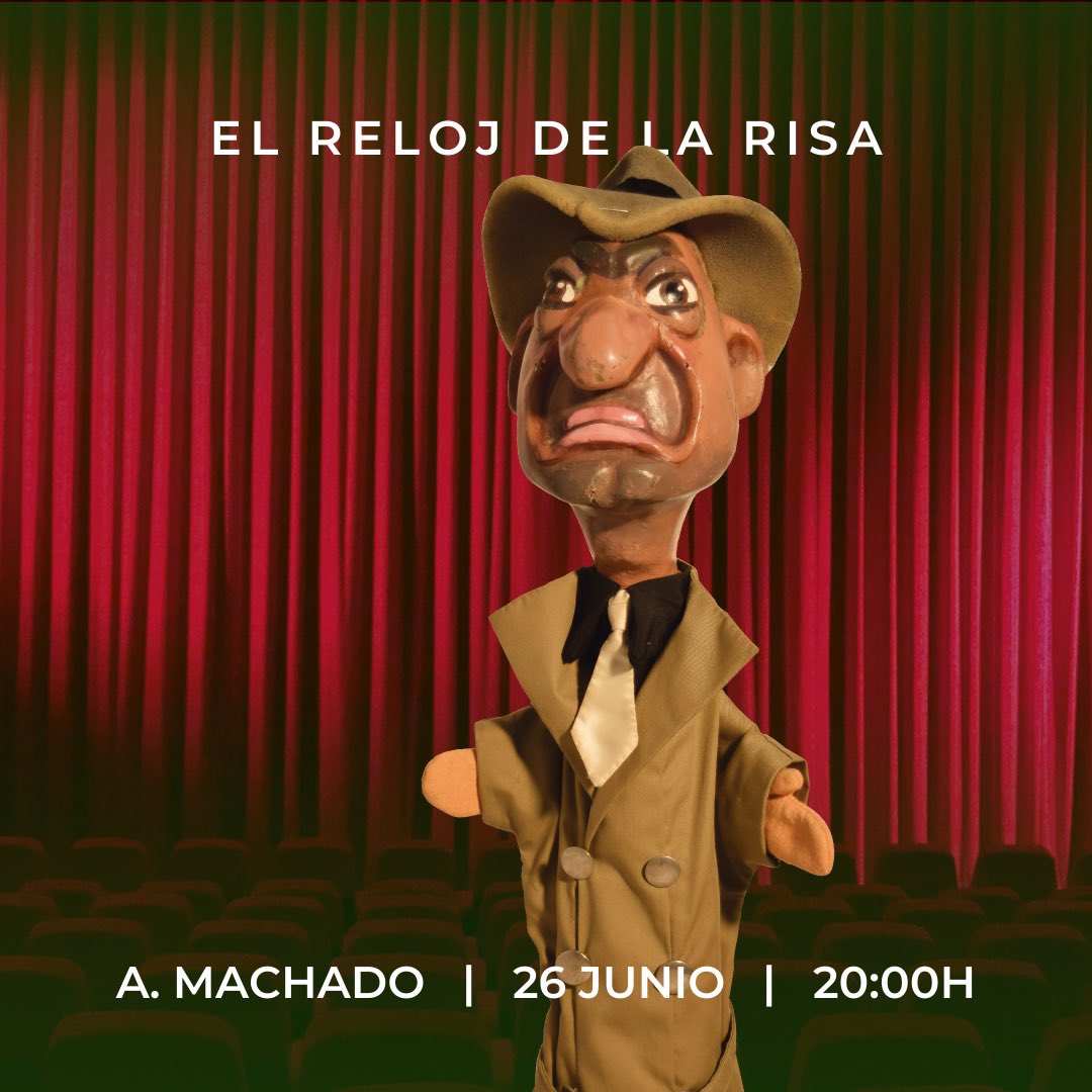 ¡Nueva semana de trabajo! ¡En un nuevo escenario! 
🏫 Colegio Antonio Machado
🕗 20:00 horas 
🎭 «El reloj de la risa»