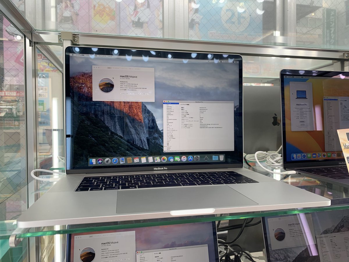 PCcomfullAKB4's tweet image. ツヨツヨのMacBook Pro 2019来ました！！
8コア16スレッドのi9-9980Hに、Radeon Pro 560X(4GB)入り✨メモリ、ストレージ共にモリモリで、動画や画像、DTMにぴったりの1台！！
ちゃんと最新OS Venturaに対応！全体的な使用感も少なめ👍

展示品限り！
#Apple #MacBookPro2019 #Ventura #秋葉原 #中古