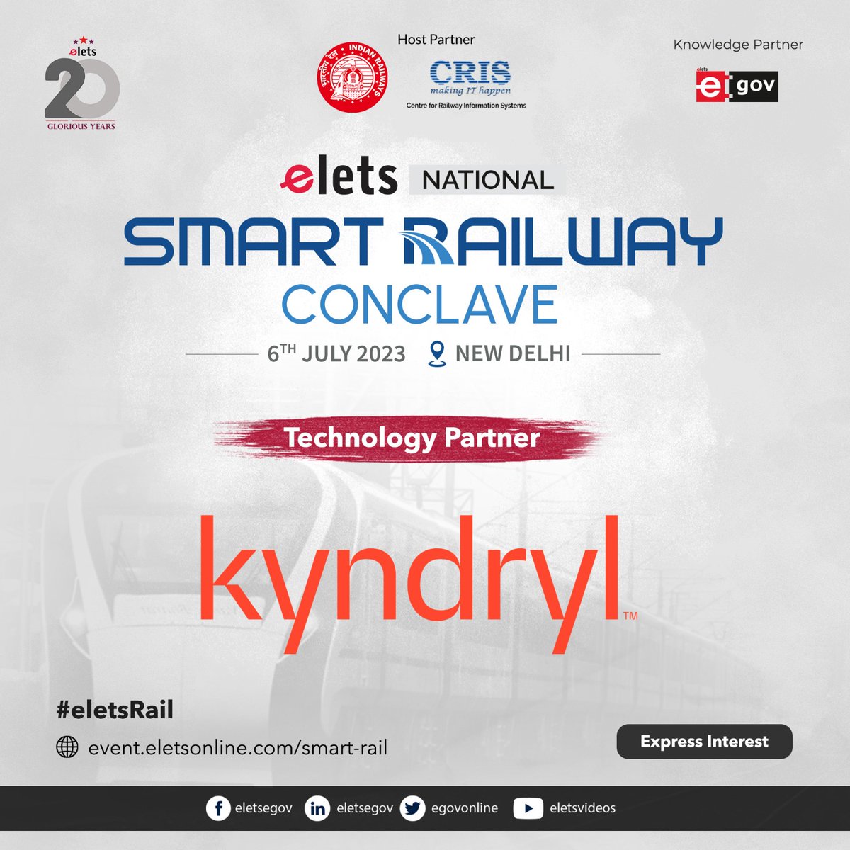 egovonline's tweet photo. Join us in celebrating @KyndrylIndia as the Technology Partner at the Elets National Smart Railway Conclave. Their innovative solutions and technological prowess are set to redefine the railway ecosystem.
Express interest: https://t.co/RGGCQ6p2dy
#eletsRail https://t.co/gWyZxZhfNU