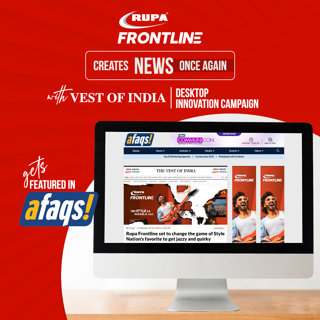 RupaKnitwear's tweet photo. Totally stoked 🥹🤗 ! It's been 2 weeks but #VestOfIndia campaign by #RupaFrontline is still making the right noise, thanks to the amazing coverage by @afaqs. Check the story here-
https://t.co/RnZqyUgpa7 https://t.co/WIIPecIPsw
