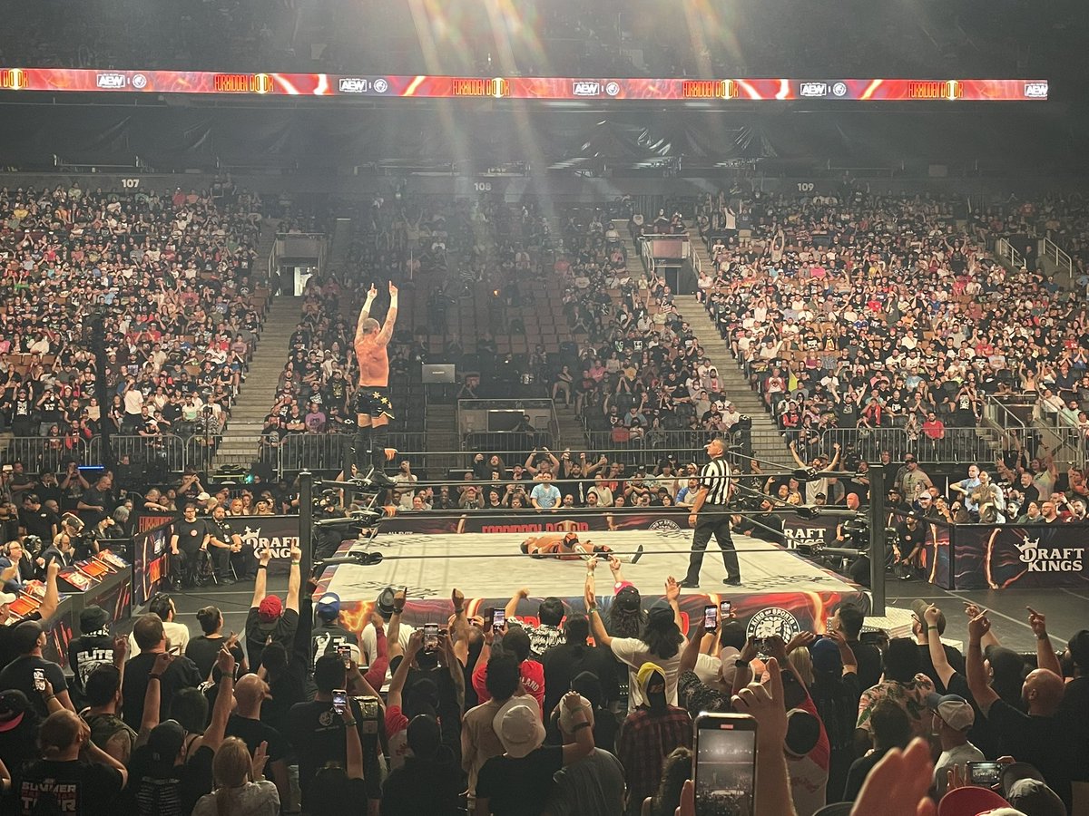 AEWRANK1's tweet photo. Show of the year. Omega v Osprey II match of the year. AEW forever. 

#AEW #ForbiddenDoor https://t.co/JyunXkMyer