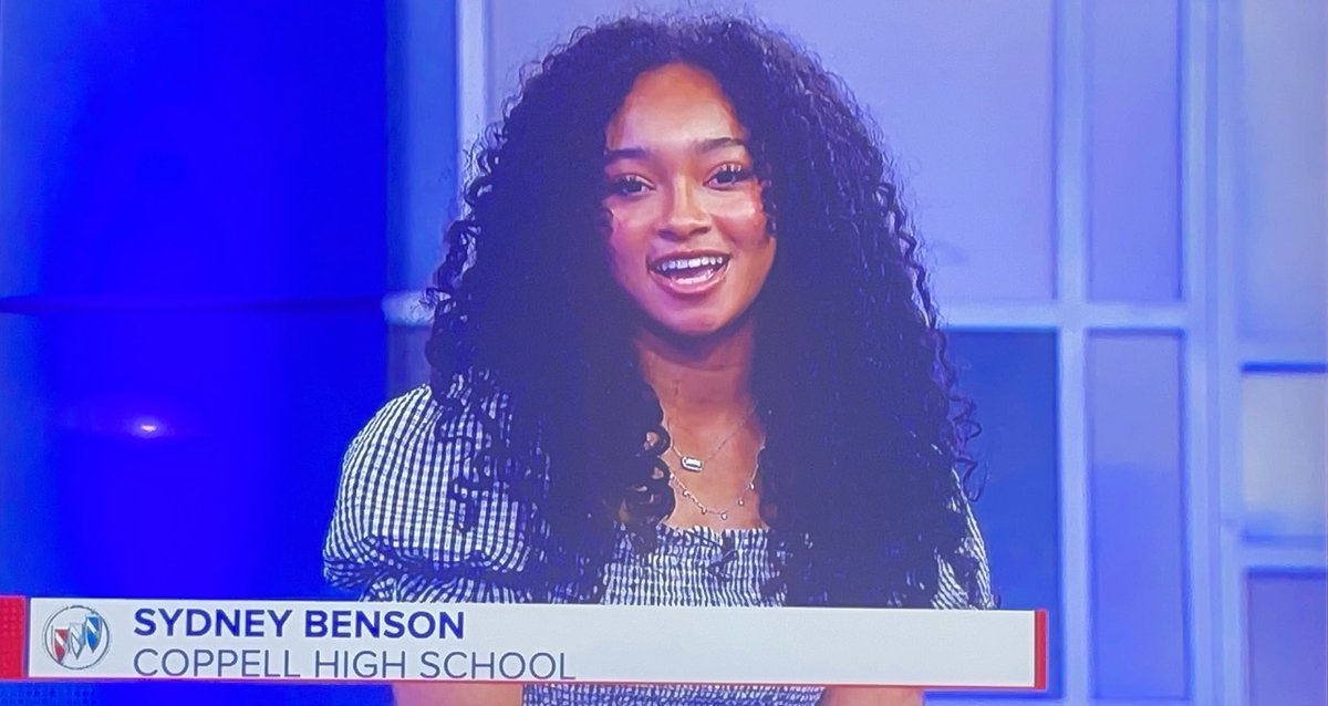 gailcary's tweet image. Super proud of this precious former student I had in art for 3 years!  She is the WFAA Scholar Athlete of the Week! Way to go, Sydney!  #westfam #coppellisd ⁦⁦@CoppellHigh⁩