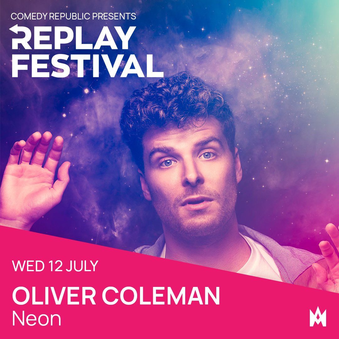 Melbourne! @OliverLColeman brings his latest comedy hit Neon to the @comedyrepublic_ stage as part of Replay Festival. ONE NIGHT ONLY on Wed 12 Jul. Join in on the laughs and book your tickets today! 🎟️ cmdy.live/REPLAY23Oliver…