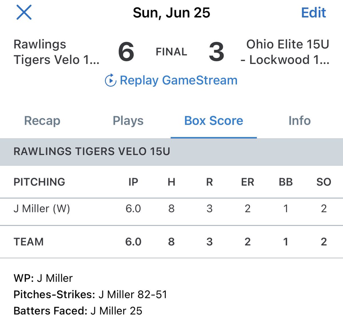 Rawlings Tigers Velo 17/18u (@tigersvelo) on Twitter photo But we want to emphasize 1. <a href="/JadenMiller1016/">Jaden Miller</a> in his 3rd outing this summer after not pitching or playing the field for 2 years due to multiple injuries threw a complete game masterpiece in bracket play (top 6 of 23). #neverquit #millertime <a href="/SIndianaTigers/">Southern Indiana Tigers</a> <a href="/RecruitTigers/">Rawlings Tigers National Recruiting</a> But we want to emphasize 1. <a href="/JadenMiller1016/">Jaden Miller</a> in his 3rd outing this summer after not pitching or playing the field for 2 years due to multiple injuries threw a complete game masterpiece in bracket play (top 6 of 23). #neverquit #millertime <a href="/SIndianaTigers/">Southern Indiana Tigers</a> <a href="/RecruitTigers/">Rawlings Tigers National Recruiting</a>