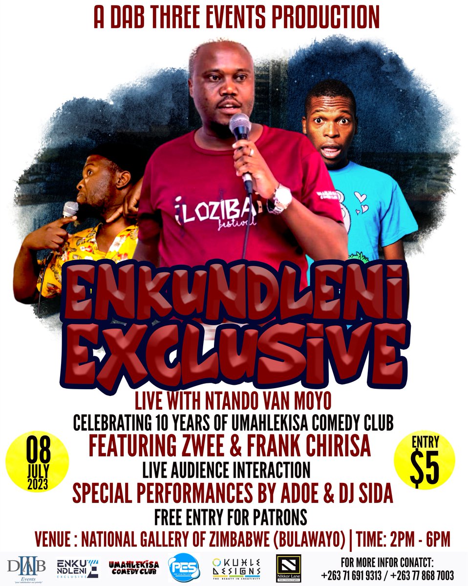 dabthree_events's tweet photo. We getting close to this special edition of @enkundleni_pod make sure you part of the live audience by simple buying tickets. $7 for 2 up to the end of the month @okuhledesigns @PhiriEventS @ntandoyenkosi @Zweee11 @adoemusic @TatendaZhuwao https://t.co/yqarqN7beT