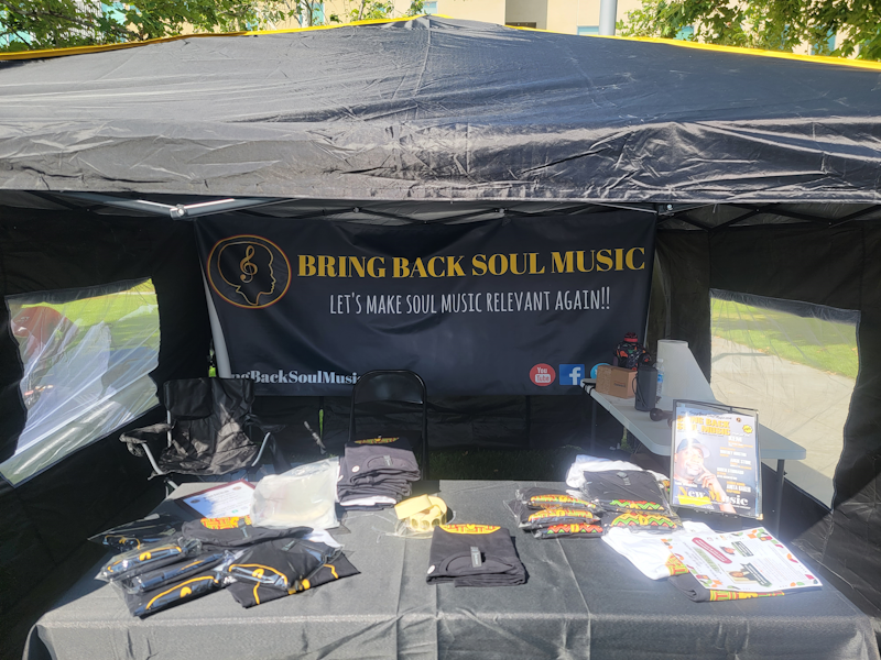 BringBackSoulM1's tweet photo. Bring Back Soul Music would like to thank the San Bernardino Juneteenth Committee for inviting us to their Juneteenth Celebration. We had a great time, met a lot of great people and introduced four new tee shirts in the process.  See our new designs at https://t.co/TSoOys4umR https://t.co/NDGjuYV4tF