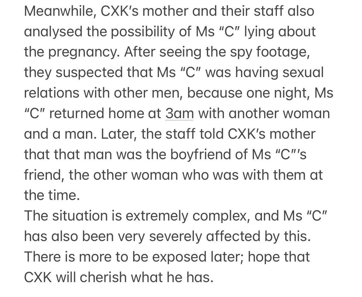 Full translation of papparazzi’s post regarding #CaiXuKun’s current scandal.

Papparazzi claims that CXK got a girl pregnant and made her undergo an abortion alone, and that his mother then hired someone and installed a secret camera at her door to spy on her.