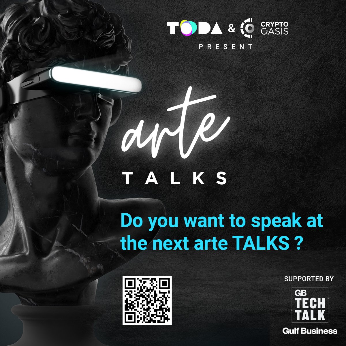 ArteCommunity_'s tweet photo. Have a revolutionary idea in the #Web3 space? 

If you know something important to talk about in the Web3 and want to share your thoughts, sign up. 👉 https://t.co/taWlQlLUo2

#CryptoOasis #BlockchainEcosystem #arteCommunity #arteTALKS #Blockchain #TODA https://t.co/lqlDtmqFAB