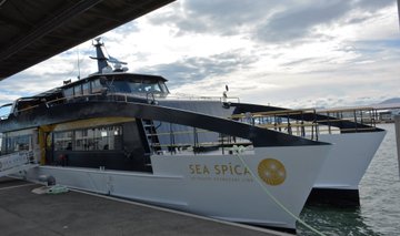 A cruiser SEASPIKA is a good way to visit the Seto Inland Sea! The boat links #Hiroshima Port with #Setoda Port where in the middle of the Shimanami-Kaido, and was used by the leaders of the G7 Hiroshima Summit. setouchi-palette.jp/en/cruise/news… #cocoronomichi #seaspika #onomichi #holiday