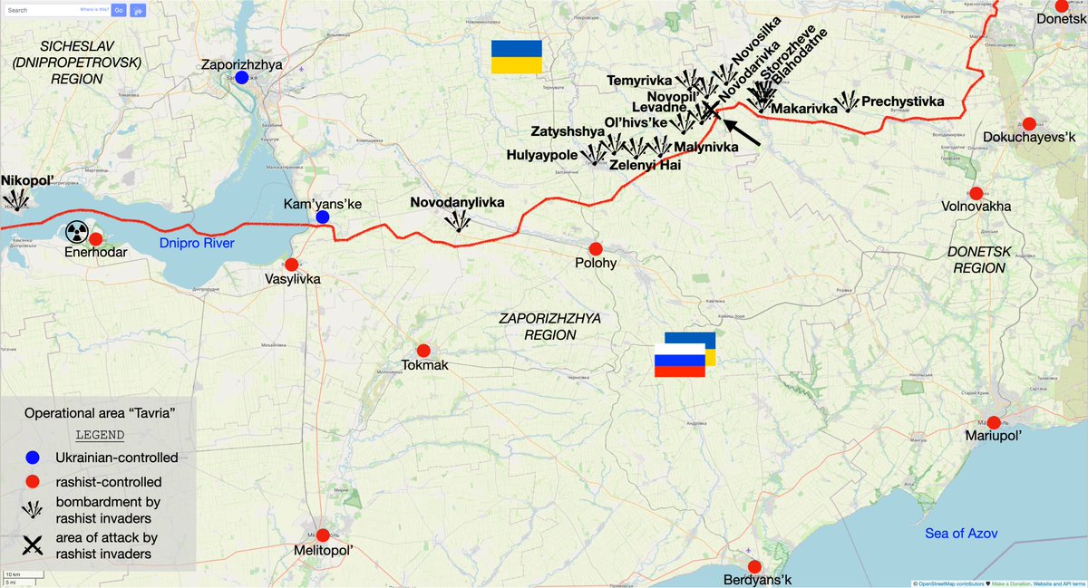 The rashists conducted airstrikes on Prechystivka and Blahodatne in Donetsk region, and Levadne and Novodanylivka in Zaporizhzhya region.

2/3