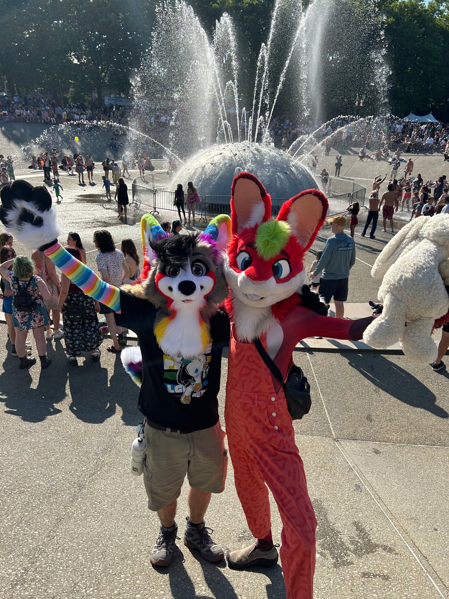 Happy pride! I love this photo with me and Kobaj. 
#Furry #SeattlePride