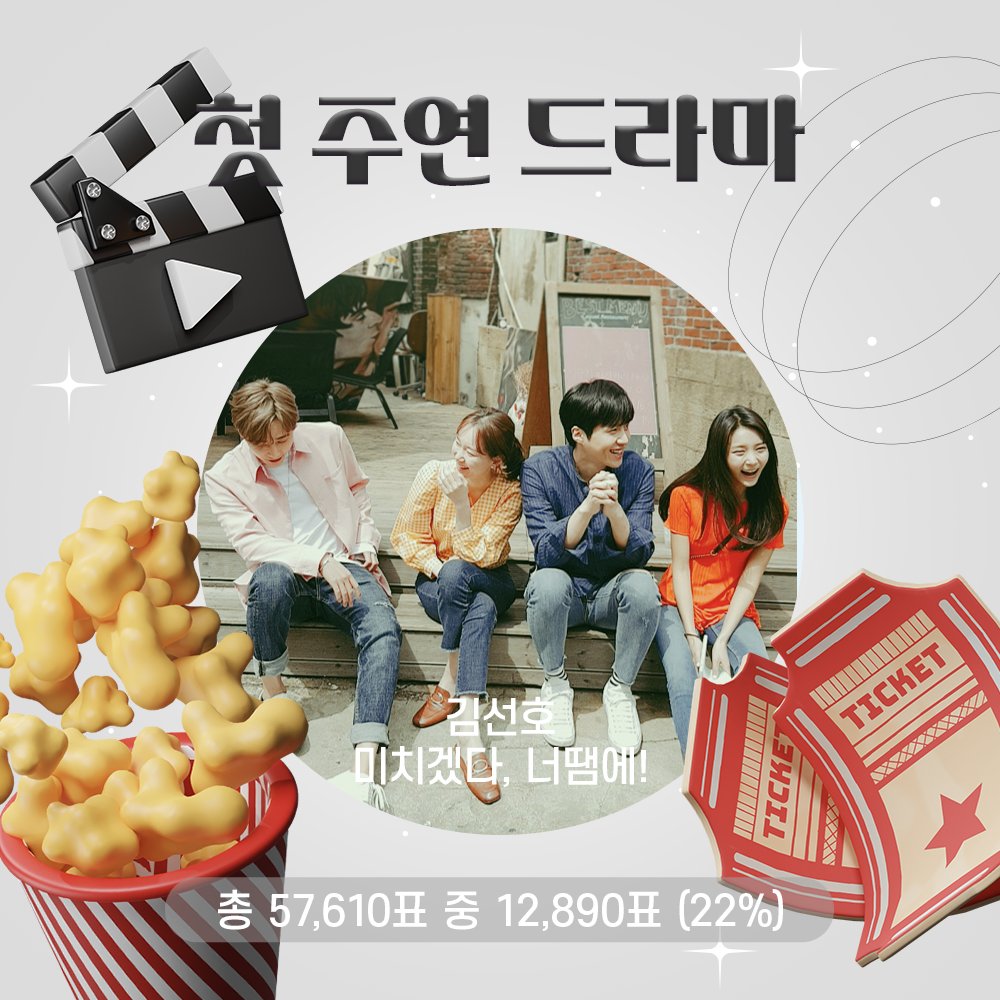 [ #테마픽 첫 주연 드라마 ] 셀럽 배우 첫 주연작! #주인공은바로나 최애돌셀럽에서 선택한 필모를 뽑아라🏆 🥇1위 #김선호 #미치겠다너땜에 축하합...