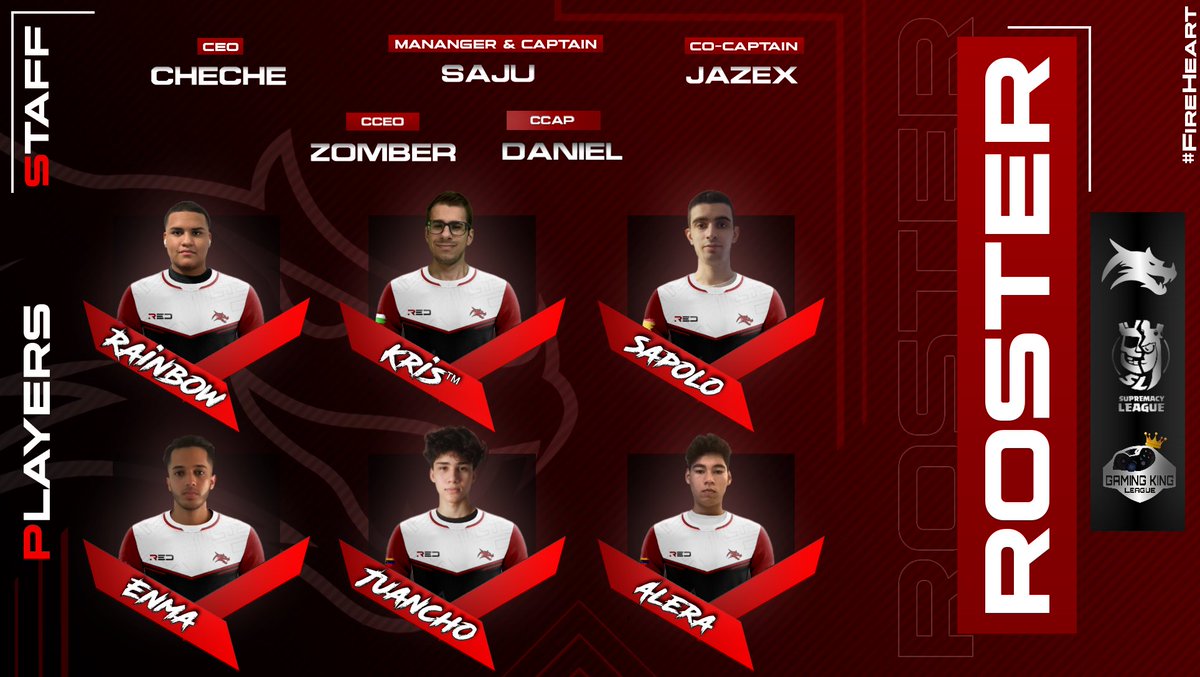 •Presentación• 🐉

¡Cuarto clasificatorio de <a href="/CR_Supremacy/">Supremacy League</a>, y estos son los dragones que representarán nuestros colores...! 🐉

🇭🇳<a href="/_RainbowCR/">Rainbow</a>
🇧🇬@YNWABGCR
🇪🇸<a href="/sapolo11/">Sapolo11❤️Kira</a>
🇩🇴<a href="/enmanuelpf_/">EnmaaaPF〽️</a> 
🇻🇪<a href="/imjuanchoCR/">JuanchoCR</a>
🇻🇪@Eloy_Cr

 #GoRed
 #SomosVenezuela🇻🇪
 #SMCY2023🏅