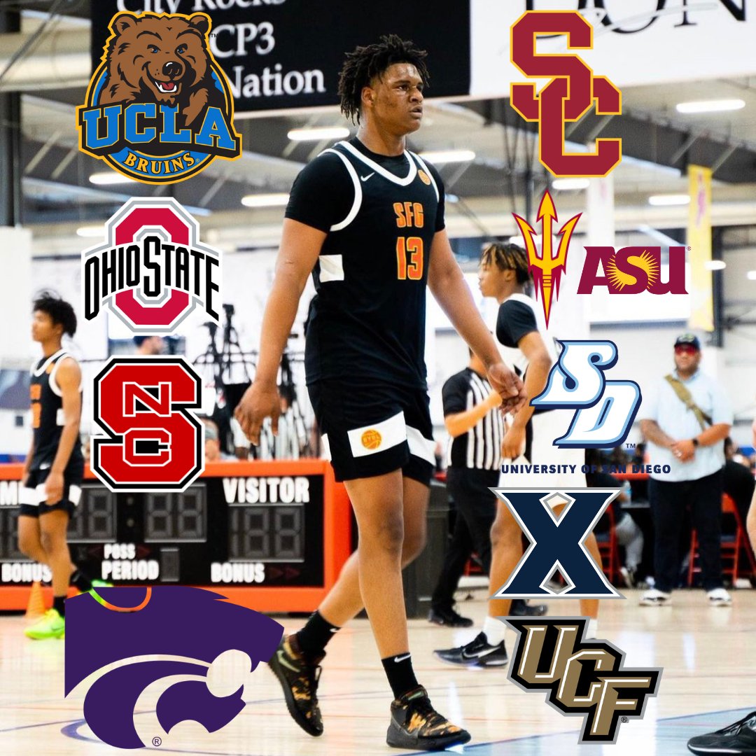 2025 Tee Bartlett 6'10 Power Forward (Coronado, NV)  has been contacted by the following schools UCLA, NC State, USC, Kansas State, Arizona State, Xavier, Ohio State, UCF, and San Diego