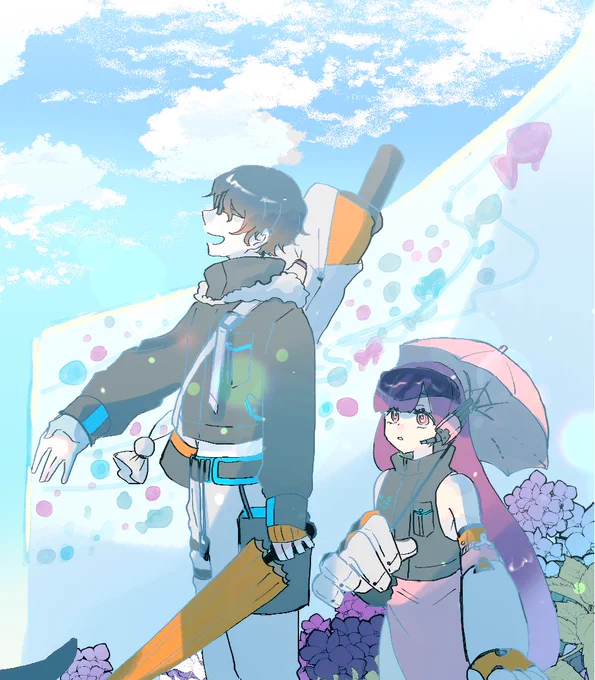 一回やってみたかった絵繋げるやつ ぼいど自陣 #はっさく農場