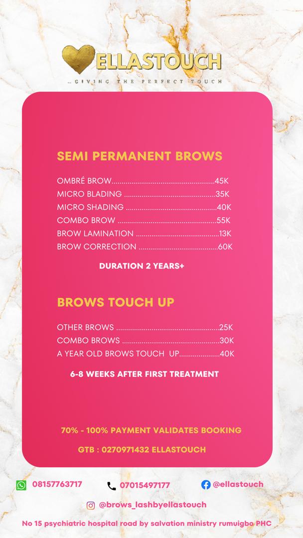 Ellastouch's tweet photo. Book for your micro blading brows . 📞08157763717 https://t.co/y143X15uJ9