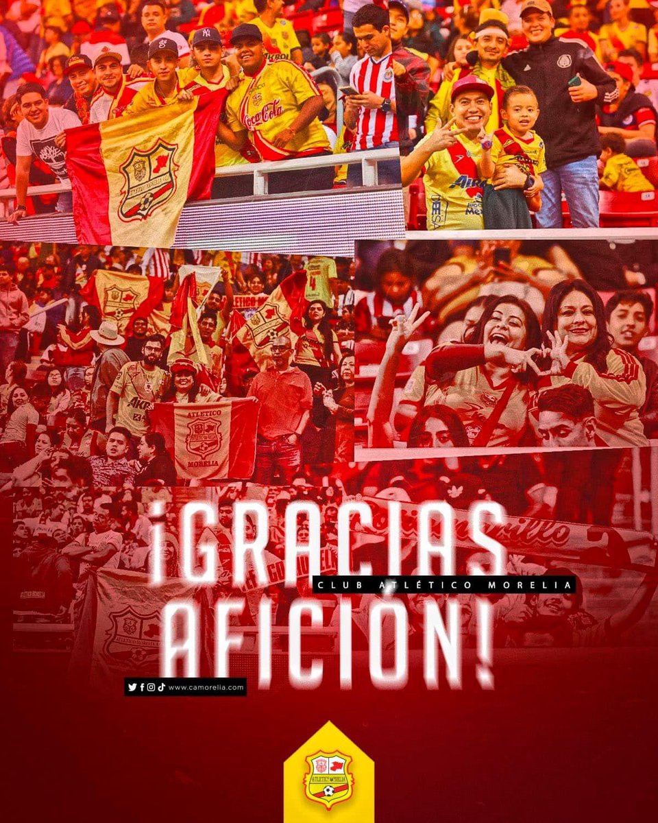 SNRAMIREZ12's tweet photo. Agradecido siempre @C_A_Morelia  y afición cantaría 🔴🟡 https://t.co/b4Yid5fZ69