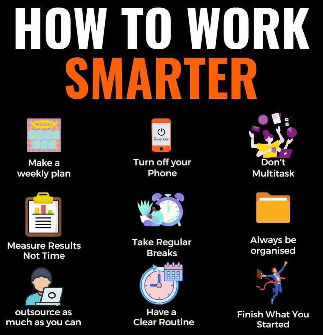 Ninja__Wisdom's tweet photo. How to work smarter: https://t.co/2lf8AsXodV