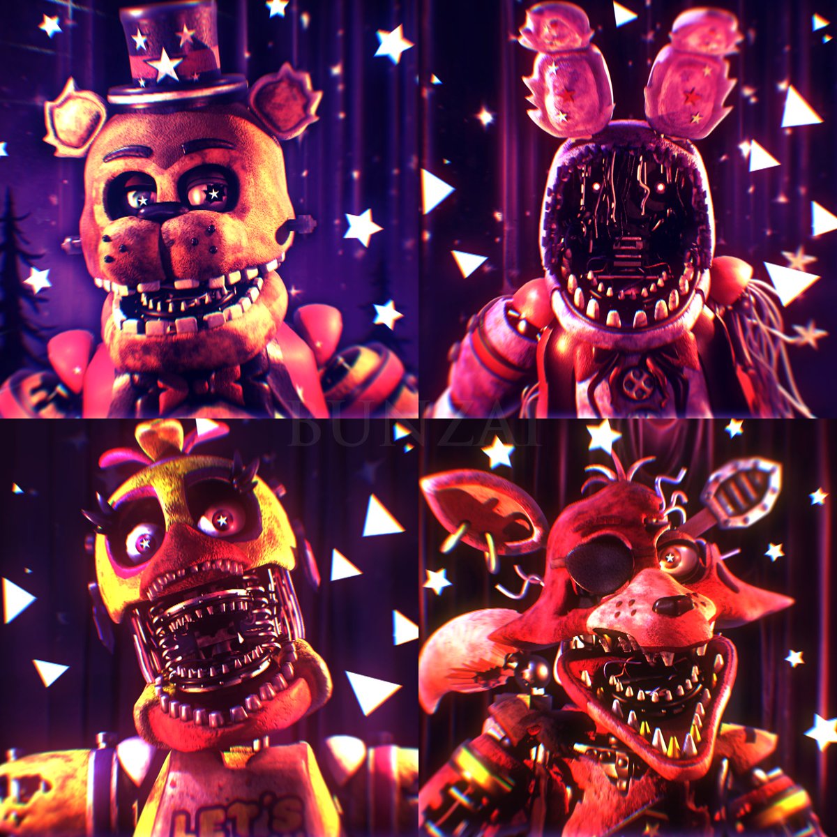 👑 BunZai ❄ on X: [C4D-R19] FNaF 6 Concepts WIP 2 Base models from FNaF  HW/AR Edits and Concepts by me #sptringtrap #afton #fnaffanart  #FreddyFazbear #Bonnie #Chica #Foxy #3dart #springbonnie #FNAFMOVIE #puppet  #