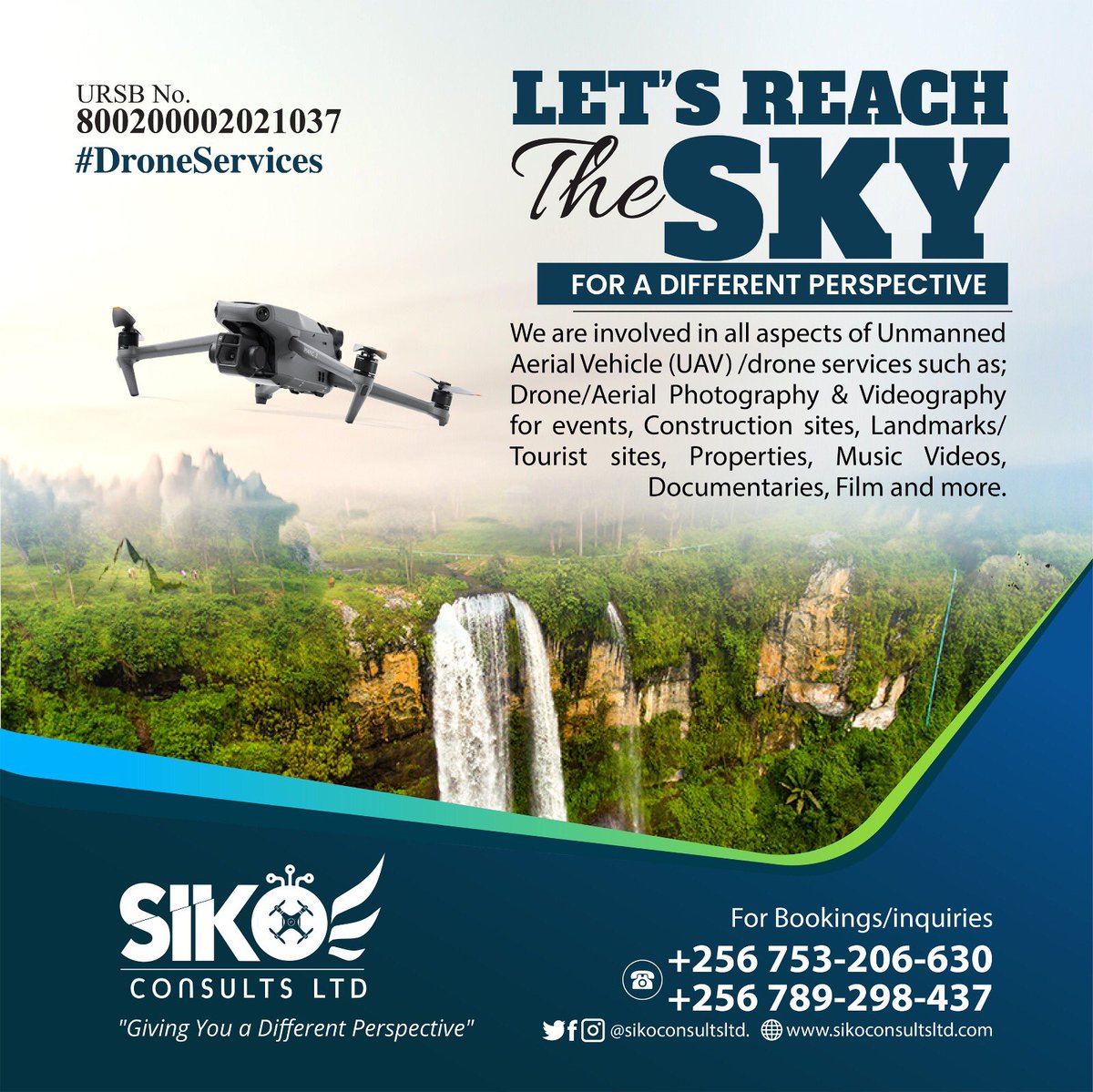 <a href="/SikoConsultsLtd/">Siko Consults Ltd🇺🇬</a> we offer professional drone/aerial photography and videography services🤝