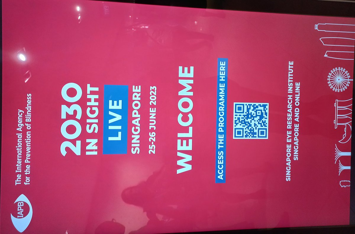 Thrilled to be representing @mfv_org at @IAPB1 #2030Insight at Singapore. A wonderful opportunity to meet the eye health fraternity and hear from them. Interesting presentations and talks to take eye care forward with #collaboration #multisectoralengagement and #quality