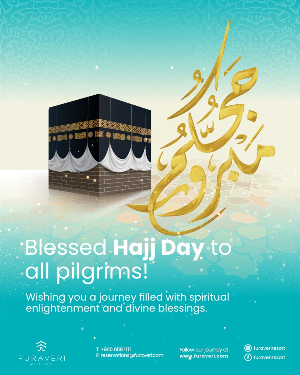 Blessed Hajj Day to all pilgrims!🌙🕋 Wishing you a journey filled with spiritual enlightenment and divine blessings.

#furaveri #furaverimaldives #manymemories
