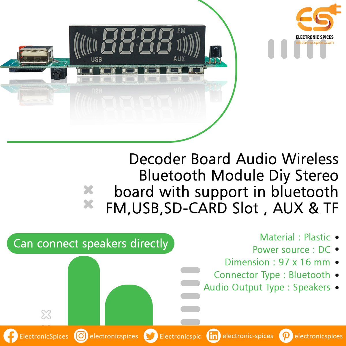Electronicspic's tweet image. 𝐃𝐞𝐜𝐨𝐝𝐞𝐫 𝐁𝐨𝐚𝐫𝐝 𝐀𝐮𝐝𝐢𝐨 𝐖𝐢𝐫𝐞𝐥𝐞𝐬𝐬 𝐁𝐥𝐮𝐞𝐭𝐨𝐨𝐭𝐡 𝐌𝐨𝐝𝐮𝐥𝐞 𝐃𝐢𝐲 𝐒𝐭𝐞𝐫𝐞𝐨 𝐛𝐨𝐚𝐫𝐝
𝐁𝐮𝐲 𝐍𝐨𝐰 : electronicspices.com/product/decode…
#decoderboard #audiowireless #bluetoothmodule #diystereoboard #bluetoothfm #audiodecoderboard #wirelessdecoderboard