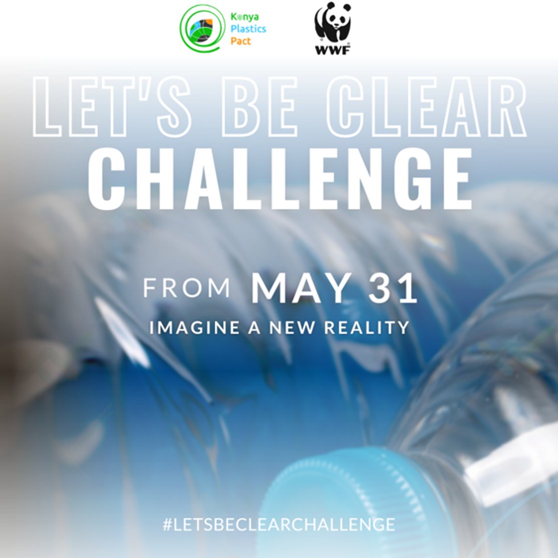 #OpportunityMonday
Participate in the #LetsBeClearChallenge by @KPlasticspact and @WWF_Kenya !

The challenge will help businesses reduce their environmental impact and provide a platform to showcase their commitment to sustainability.

+