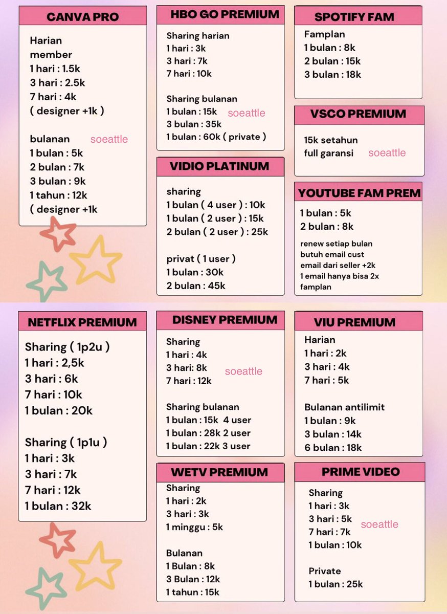 Halo 💁🏻‍♀️ buat kamu yang lagi cari aplikasi premium. netflix, viu, wetv, disney, prime video youtube dan yang lain nya, yuk buruan order di <a href="/soeattle/">ً</a> (wa for fast repon) udah lebih 600+ testi loh dijamin trusted 100% 🍎⭐️💗🌻🧤