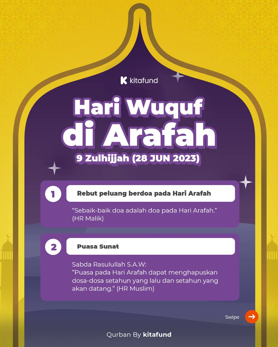28 JUN 2023, jangan lupa rebut peluang puasa dan berdoa di Hari Arafah ok?