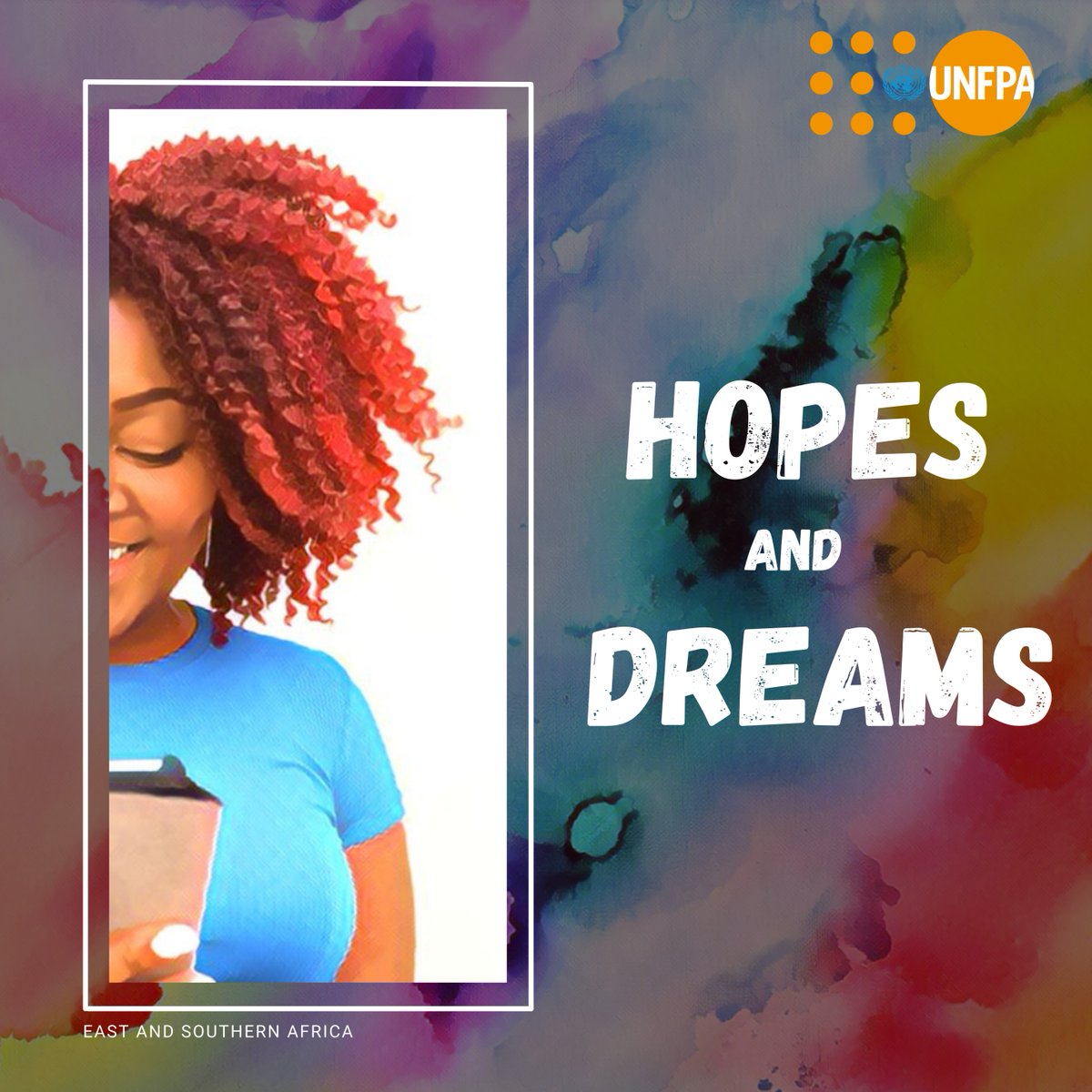 UNFPA_ESARO's tweet photo. With technology as our ally, we bridge gaps, break taboos, &amp; ensure no one is left behind. Let's harness innovation to empower, educate, &amp; create a world where every woman &amp; girl can take charge of their sexual health &amp; well-being.#InnovationEmpowers #HealthForAll #HopesAndDreams https://t.co/2QeAZyxIZ9
