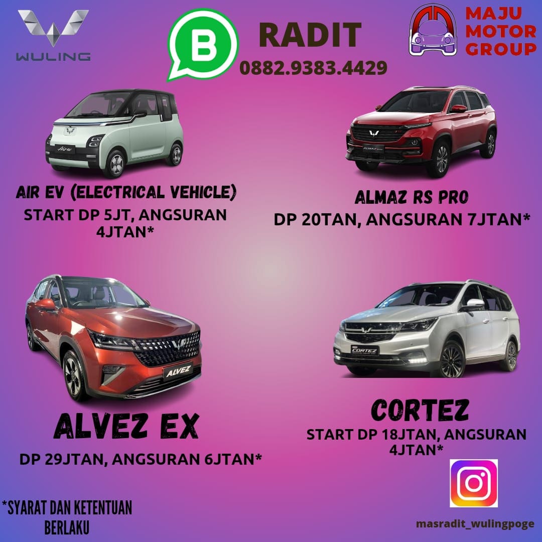 RadityoRahmadi's tweet image. Kuy mobil Wuling lagi murmer nih gaes. DM YUK🎉
 
#mobilmurah  #wulingindonesia #airev #almazrspro #Cortez #pengusahaindonesia #pengusahamudaindonesia