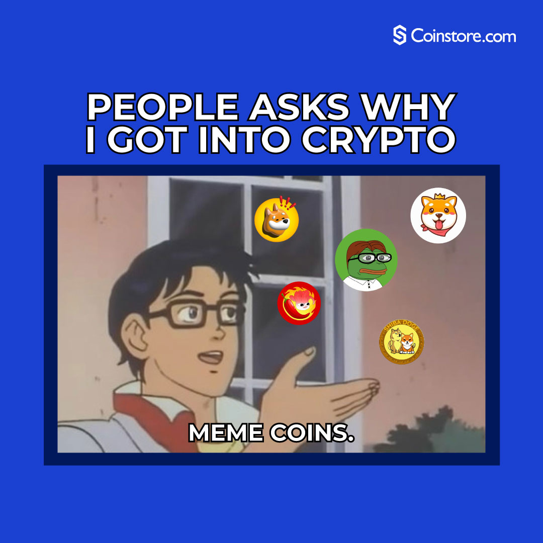 😆Not gonna lie, some people are just doing it for the memes... TO THE MOON!!!!!🚀

You can also trade all of these meme coins and more on Coinstore! So do check that out!😀

#Crypto #Meme #cryptomeme #memecoins