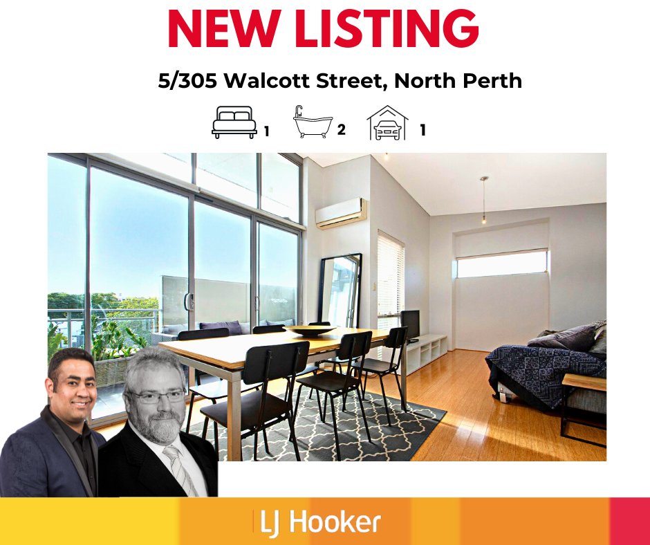 🅽🅴🆆 🅻🅸🆂🆃🅸🅽🅶

5/305 Walcott Street, North Perth
 🛏 - 1
🛁 - 2
🚘 - 1

For a private0430 708 586ease contact
Rohan Amlani 0430 708 586
Donna Stephenson 0417 958 812
Jeff Stephenson 0418 955 831
#perthrealestateagent #perthrealestate #perthproperty #perthlife #perthisok