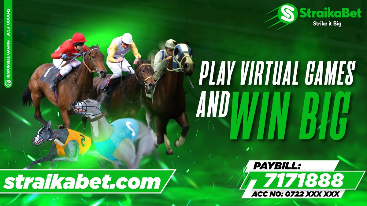 StraikaBet's tweet photo. Kuna Virtual Football na kuna pesa Ksh. 1,000,000 ya kushindwa. Cheza uomoke bazu 

100% BOOSTED ODDS &amp; CASHOUT usichome bet yako

Login: https://t.co/kqsnt1Keqd
PAYBILL: 7171888
ACC: Phone Namba Yako
#Strikeitbig #OmokaNaStraikabet https://t.co/hu23UPLGqq
