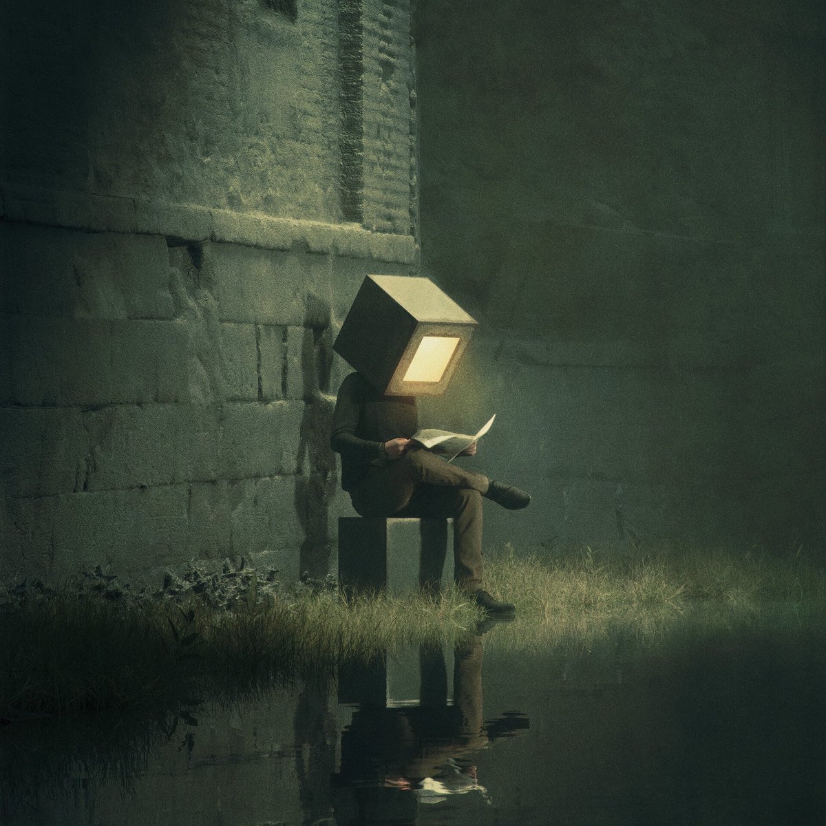 Night Reader by Huleeb Art
#digitalart #SURREALISM #geometric #reader