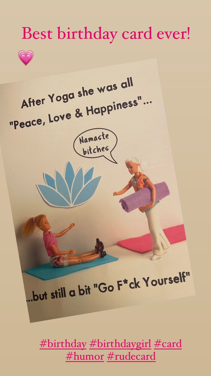 Best birthday card ever! 💗😂
#birthdaycard #humour #birthday #namaste