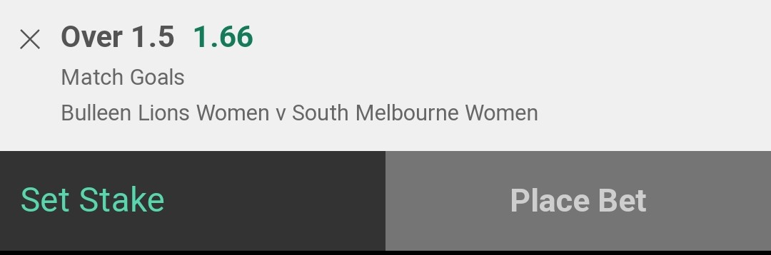 SECOND FREE live bet tip

LIVE 72' Minute (0-1)
🇦🇺 Bulleen Lion (W) Vs South Melbourne (W)
OVER 1.5 FT

#bettingtipster #bettingexpert #bettingtips