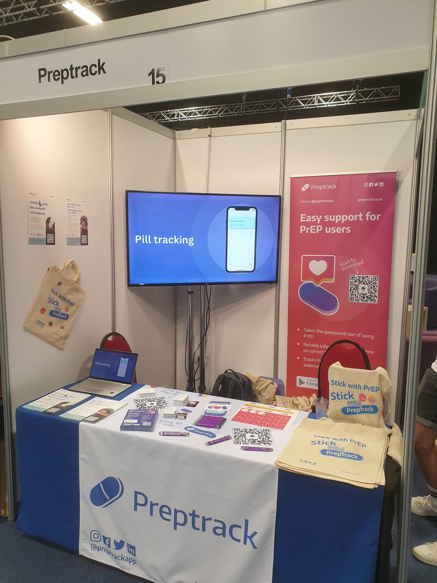 preptrackapp's tweet photo. Come by Stand 15 at #BASHH2023 and grab a #StickWithPrEP bag to customise with stickers. We've got loads of #Preptrack info to pick up too in English and Welsh. @BASHH_UK https://t.co/sDJxlgUJxc
