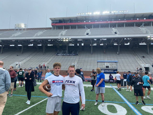 2jackschneider's tweet photo. Had a great time at the @PennFB camp. Thank you @DanSwanstrom for the great camp. https://t.co/hydbUElyzj