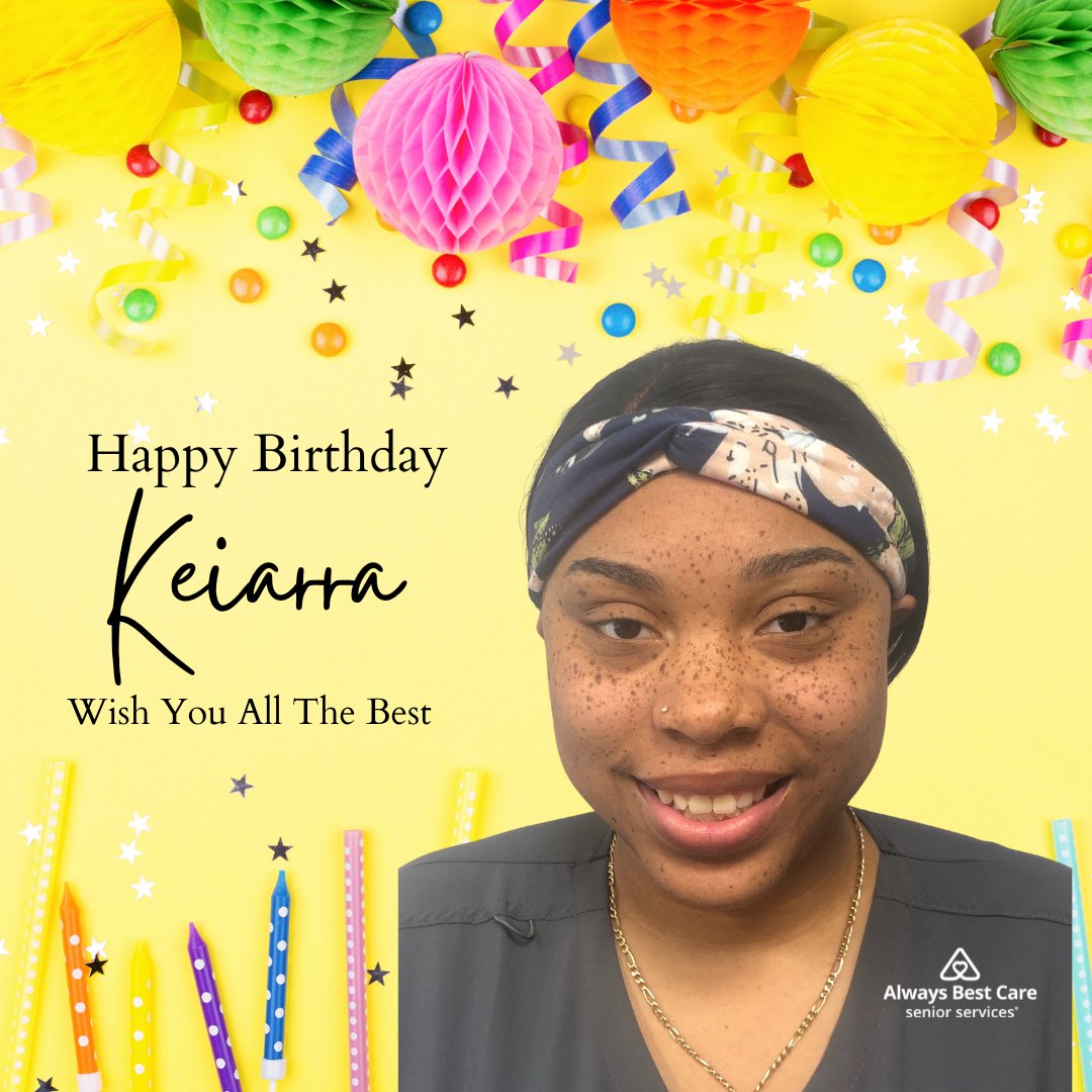 Happy Birthday Keiarra! Enjoy your day! 🎂💐

#HappyBirthday #EmployeeAppreciation #Caregiver #AlwaysBestCare #AlwaysHiring #SeniorCare #Aging #ElderlyCare #CaregivingJob #CaregiverAppreciation #ElderlyCareJob #Birmingham