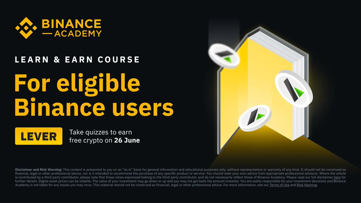 binance's tweet photo. Challenge yourself with our new round of #Binance Learn &amp; Earn!

Completing the quizzes, and earn free crypto 🫡

Find out more ➡️ https://t.co/UA7K4Eyuuo https://t.co/bfp7IBrApf
