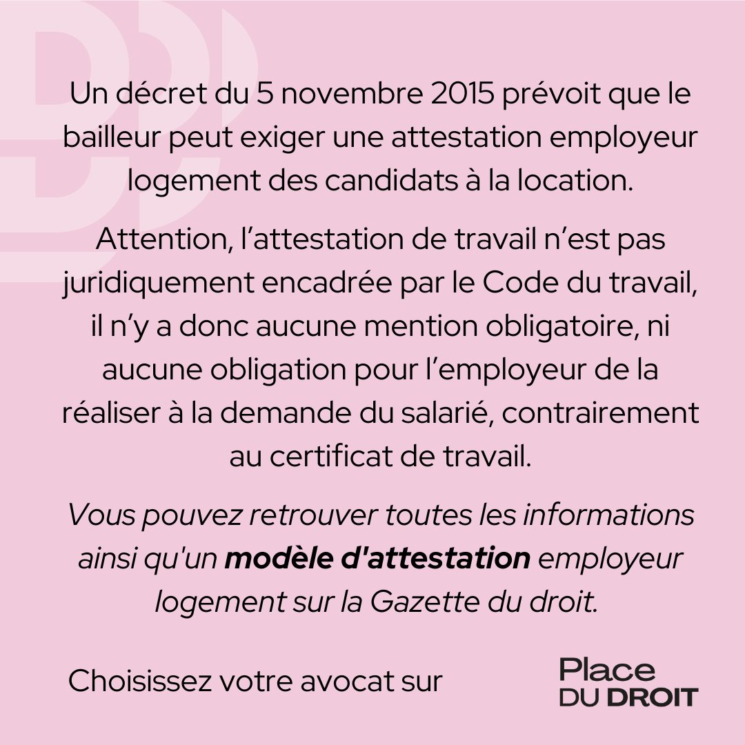 J'ai besoin d'une attestation employeur pour mon logement. Comment procéder ?

Retrouvez GRATUITEMENT un modèle d'attestation sur la Gazette du droit. Vous trouverez le lien en bio 🔗

#droit #location #bail #attestationemployeur #gratuit