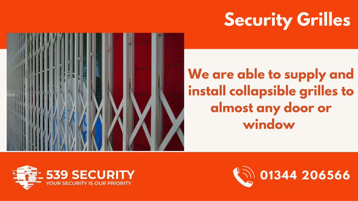 539locksmiths's tweet photo. We are able to supply and install collapsible grilles to almost any door or window. Folded neatly away during office hours these grilles can be locked into place when your building is unoccupied. https://t.co/TUwC0WwO6p #SouthEastHour #CommercialSecurity #SmallBusiness https://t.co/lNaPD4T55V