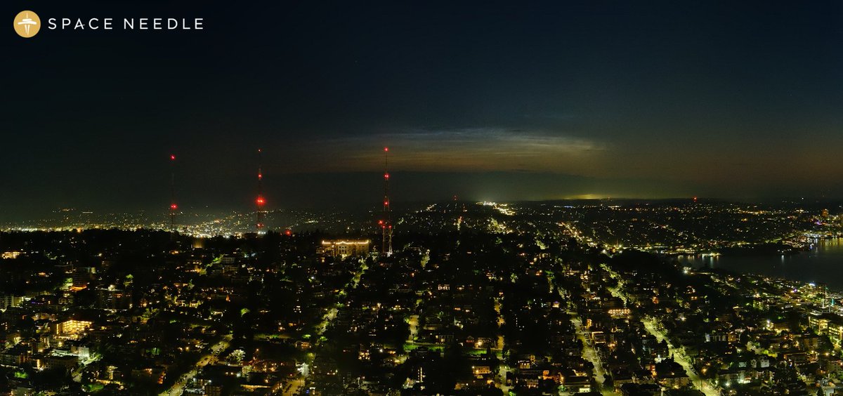 NWS Seattle on Twitter "Noctilucent clouds showing up on the space_needle webcam this morning