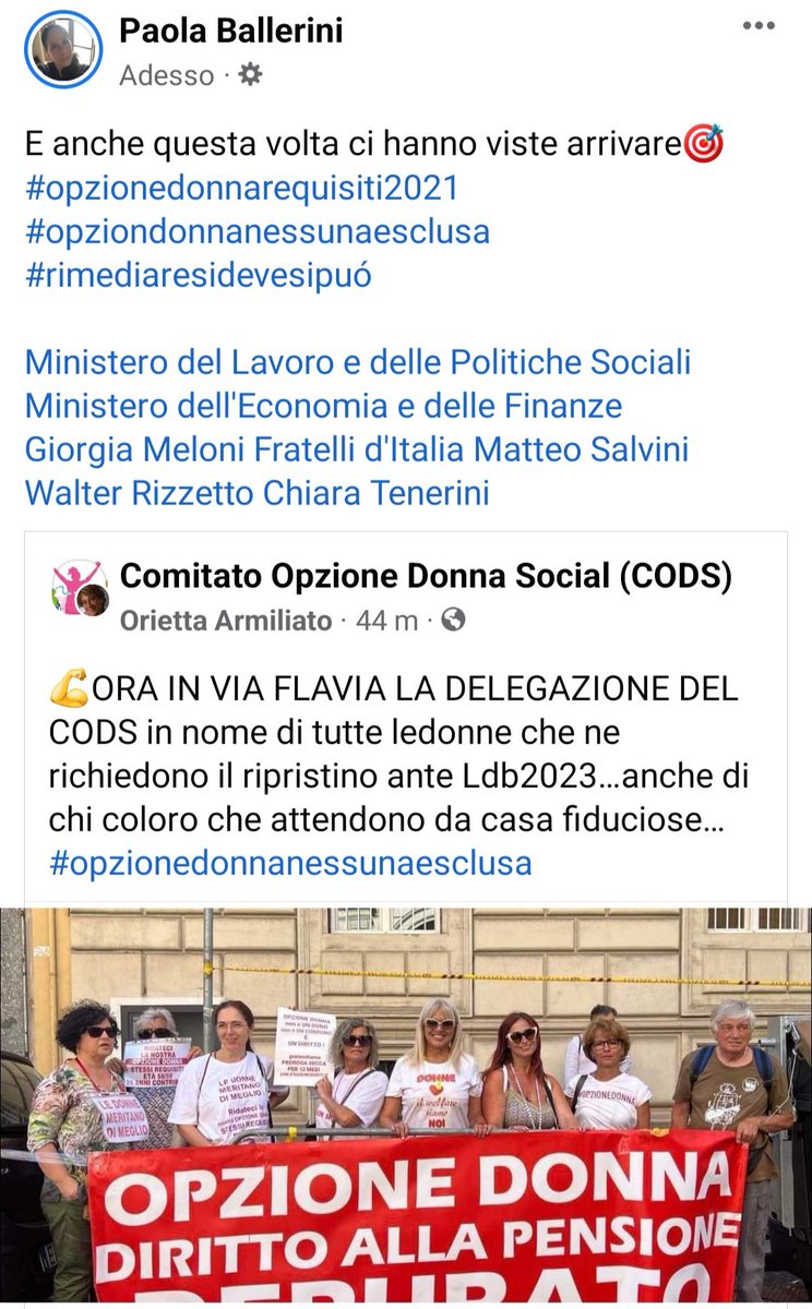 #opzionedonnanessunaesclusa
#opzionedonnarequisiti2021
#rimediaresidevesupuo`
facebook.com/10000144202417…