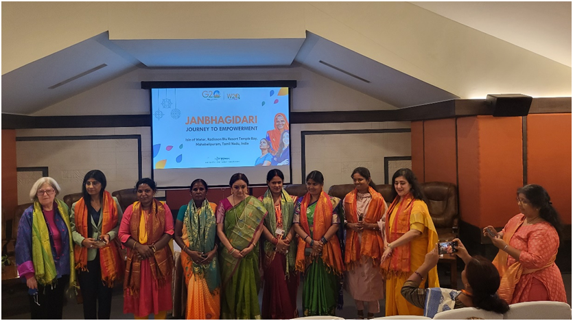 DAY_NRLM's tweet photo. DAY-NRLM is proud to have been part of & represented through 5 #SHG women achievers in the #W20Summit in Mahabalipuram (TN). An amazing 3-day event of inspiring conversations, meaningful connections, and innovative ideas towards creating a positive impact for women empowerment. https://t.co/EnEDcAB5hL