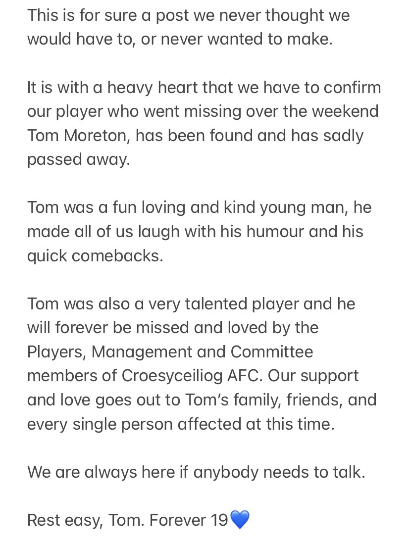 Croesyceiliog AFC tweet media