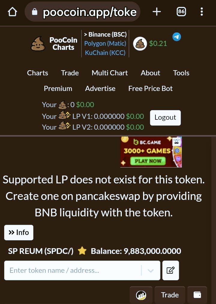 SP_REUM's tweet photo. One More We Successfully Connect Our Wallet To Trusted &amp; Verify Every Wallets &amp; Transactions History On #poocoin :- https://t.co/GdwADb3PaM @CoinMarketCap @coingecko @CoinDCX @krakenfx @WazirXIndia  @elonmusk @CoinbaseExch @CoinDesk  @coinexcom https://t.co/MpFoHJFj3I