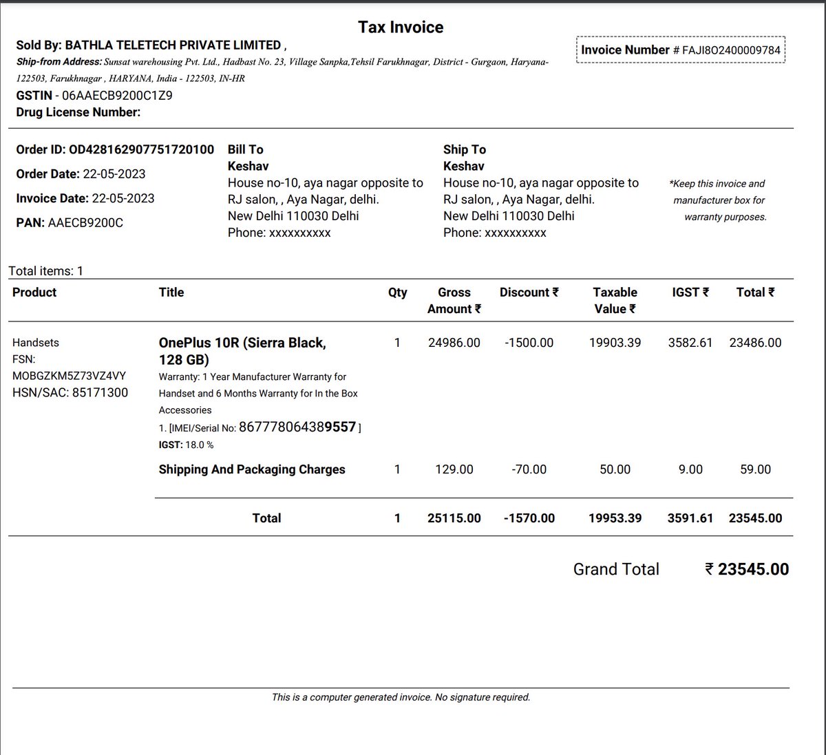 Keshaavv's tweet photo. I ordered one plus phone from @Flipkart which is one year old and not working properly. Despite reaching out to your customer care and even emailing the CEO @_Kalyan_K, still not receive a satisfactory solution. @flipkartsupport @OnePlus_IN @jaagograhakjago @WalmartInc @PMOIndia https://t.co/AZzQcHp4fx